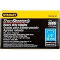 Stanley Heavy Duty Staples, T25, 24 ga, Narrow Crown, 1/2 in Leg L, Steel TRA708-5C